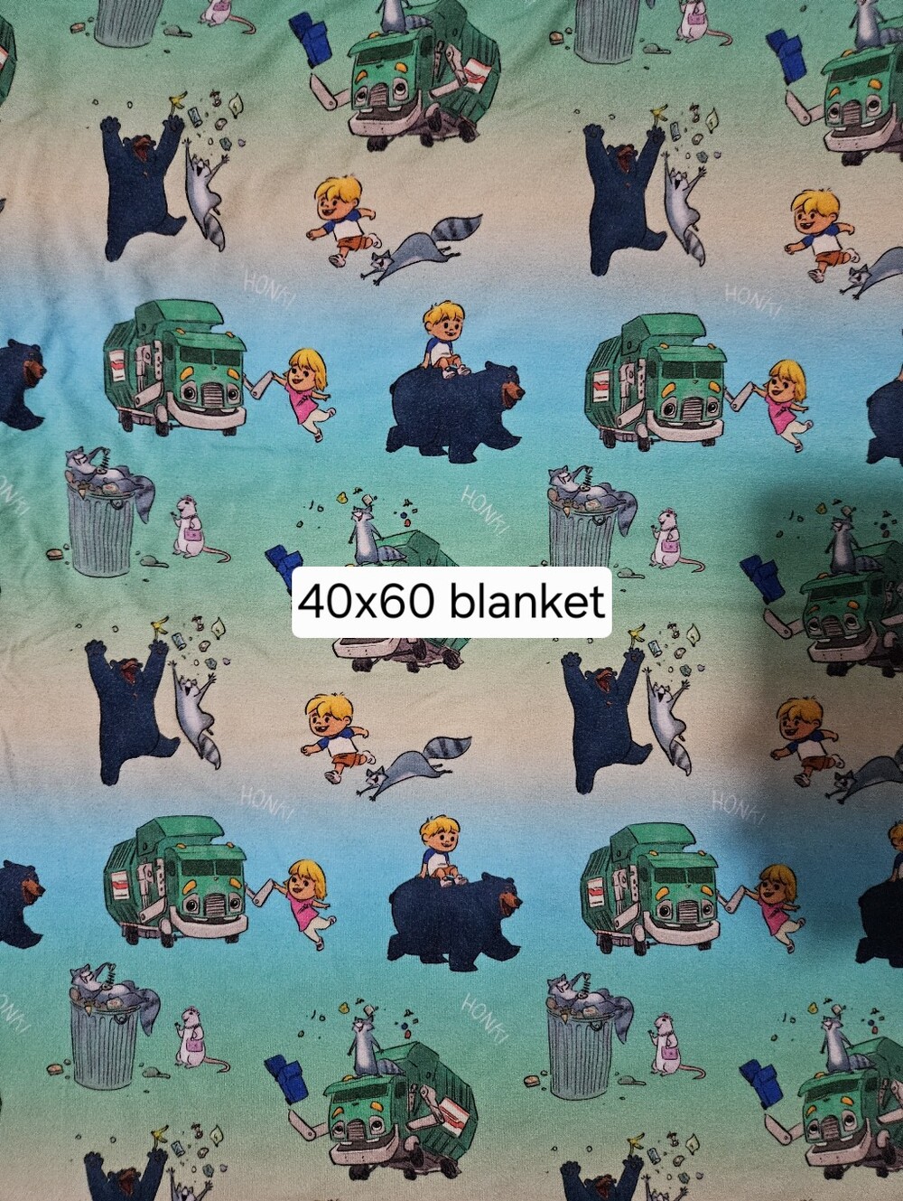 The Sleepy Sloth Trash Truck Honk Honk Toddler Blanket